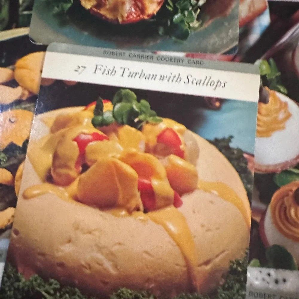 Robert Carrier‎ Cookery Cards Recipes Second Series Seafood 20 Cards Boxed 1967